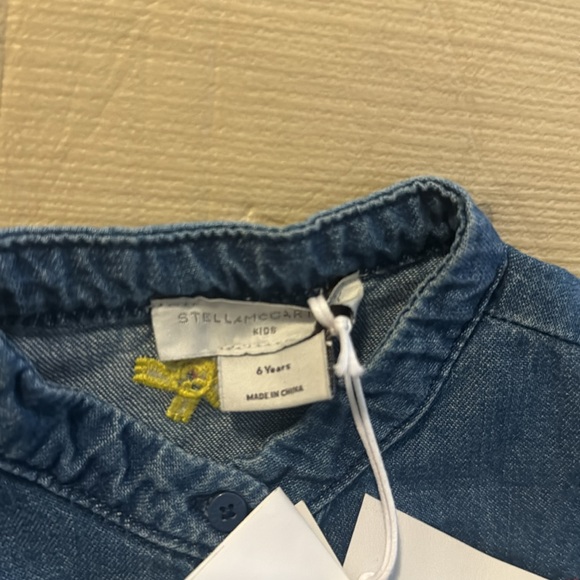 Kids Stella McCartney kids dress smily flowers denim dress NWT - Picture 3 of 10